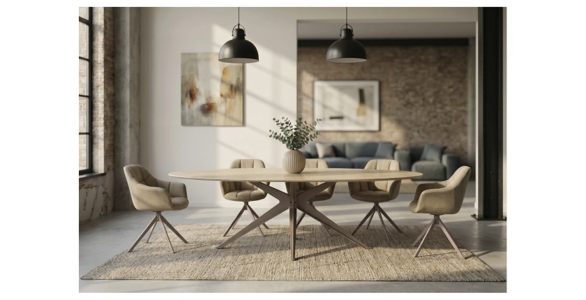 Table de salle à manger AVELIS 220cm vue éloignée