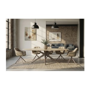 Table de salle à manger AVELIS 220cm vue éloignée