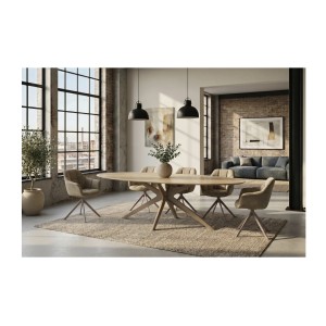 Table de salle à manger AVELIS 220cm dans un décor 3D