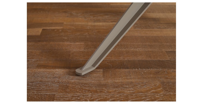 Zoom sur l'un des pieds de la table de salle à manger AVELIS 220cm
