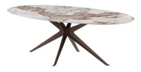 Table de salle à manger AVELIS 220cm effet marbre