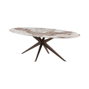Table de salle à manger AVELIS 220cm effet marbre