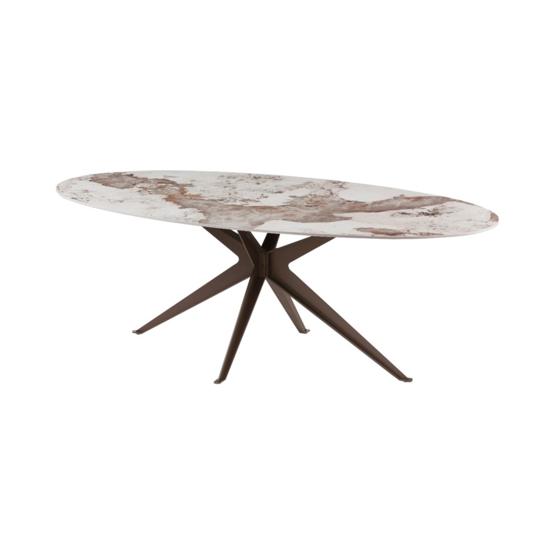 Table de salle à manger AVELIS 220cm effet marbre