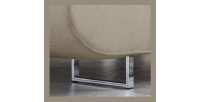 Canapé d’angle convertible MENTON beige velours – Angle gauche avec coffre