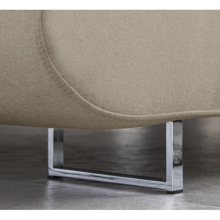 Canapé d’angle convertible MENTON beige velours – Angle gauche avec coffre