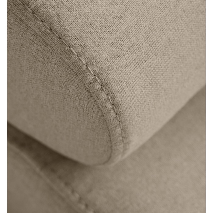 Canapé d’angle convertible MENTON beige velours – Angle gauche avec coffre