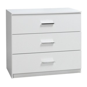 Commode PANAREA blanche 3 tiroirs