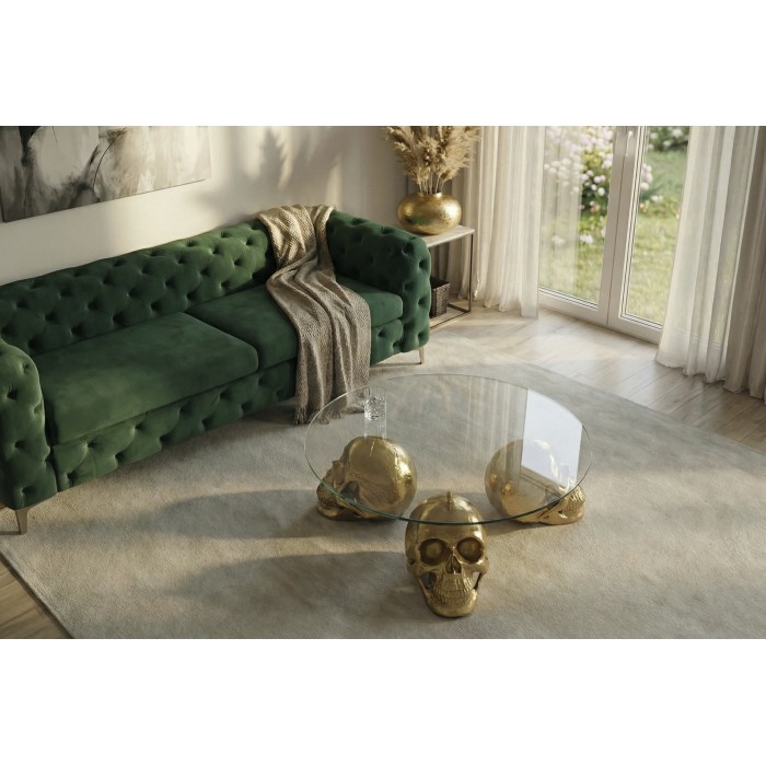 Table basse CRANY 90cm vue de haut