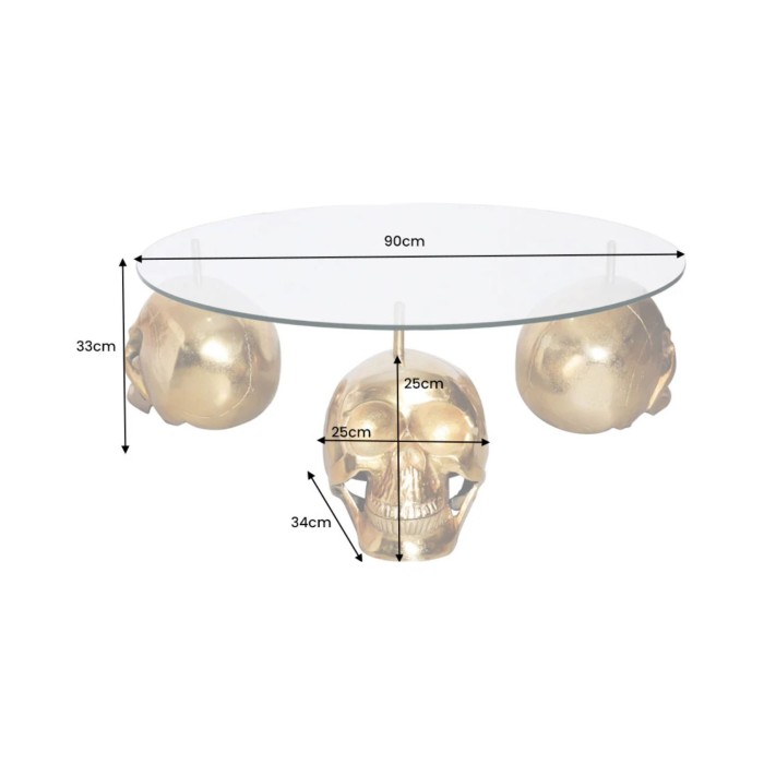 Table basse CRANY 90cm dimensions