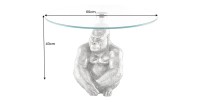 Table basse GORILOX argentée dimensions