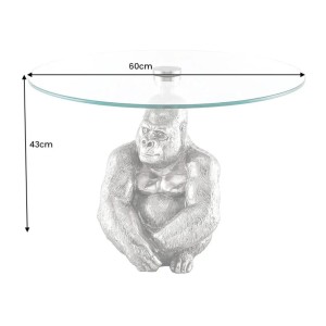 Table basse GORILOX argentée dimensions
