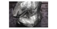 Zoom sur le dos du gorille de la table basse GORILOX argentée