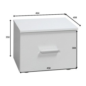 copy of Conjunto de cama PANAREA 180x200 con LED, somier y mesitas de noche – Blanco brillante – Cama de diseño moderno