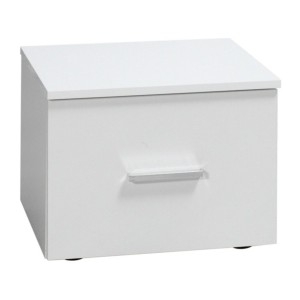 copy of Conjunto de cama PANAREA 180x200 con LED, somier y mesitas de noche – Blanco brillante – Cama de diseño moderno