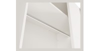 Armoire VENEZIA avec dressing ouvert LED et miroirs blanc mat 221 cm