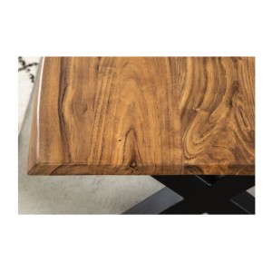 Zoom le plateau de la table basse ARKAYA 120cm avec pieds en X