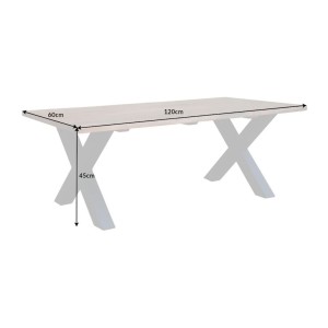 Table basse ARKAYA 120cm avec pieds en X dimensions