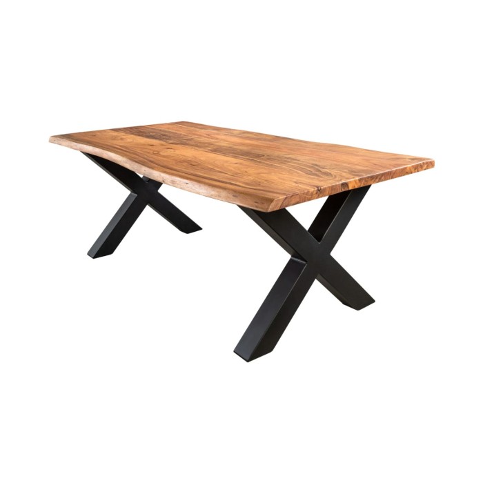Table basse ARKAYA 120cm avec pieds en X