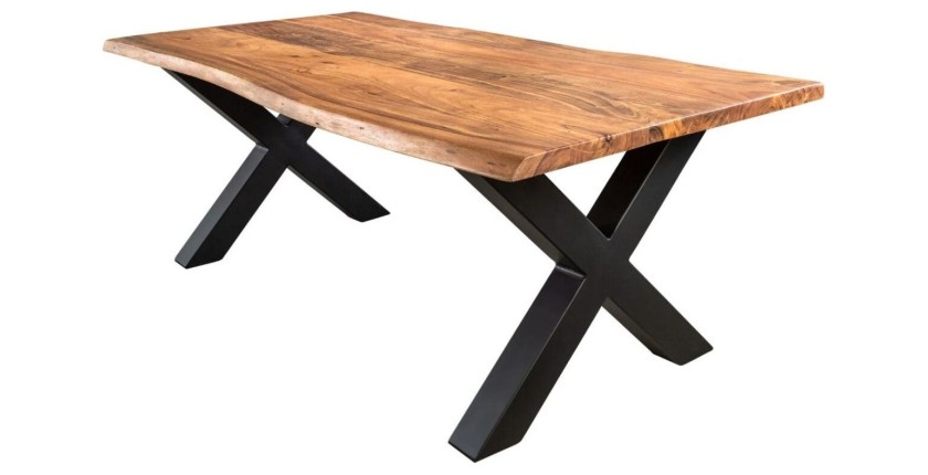 Table basse ARKAYA 120cm avec pieds en X