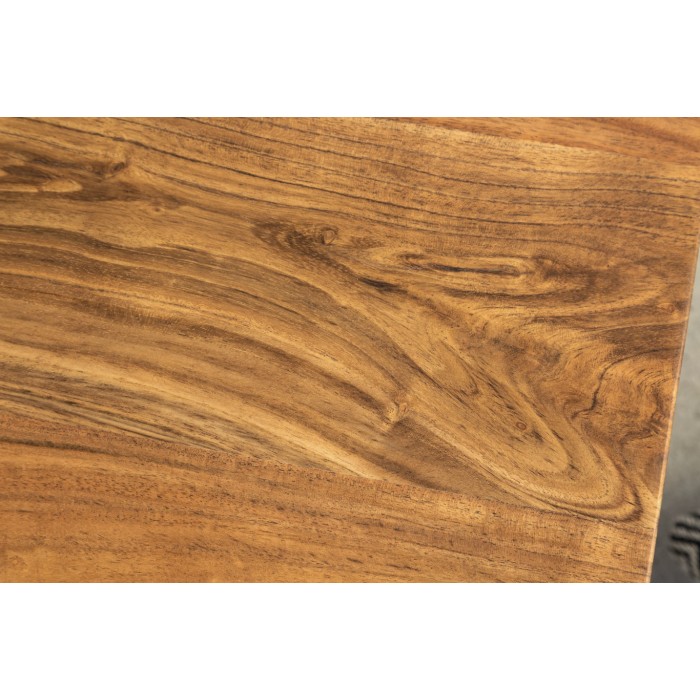 Zoom sur la texture du plateau de la table basse ARKAYA 120cm avec pieds en X