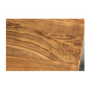 Zoom sur la texture du plateau de la table basse ARKAYA 120cm avec pieds en X