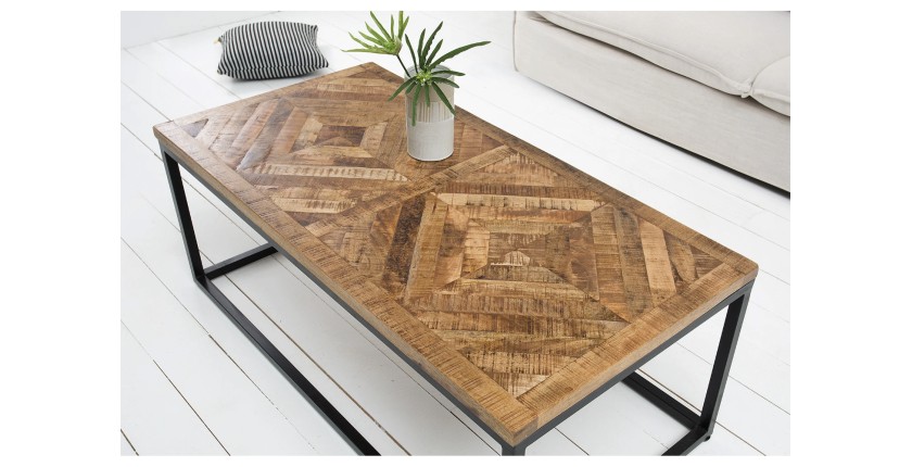 Table basse ZAREL 100cm vue de haut