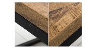 Zoom sur les détails de la table basse ZAREL 100cm