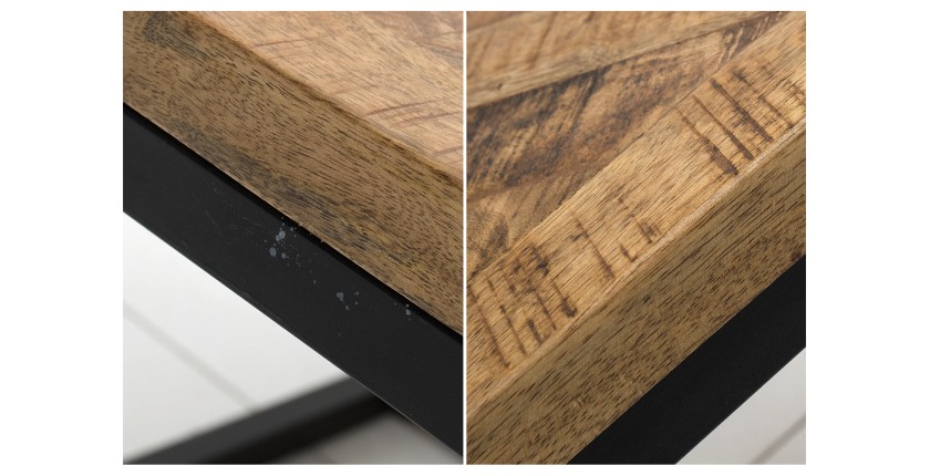 Zoom sur les détails de la table basse ZAREL 100cm