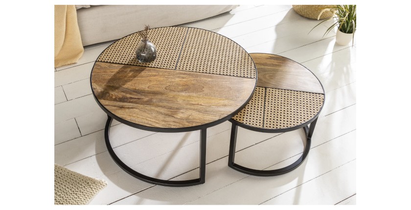Tables basses gigognes KANEVIA vue de haut