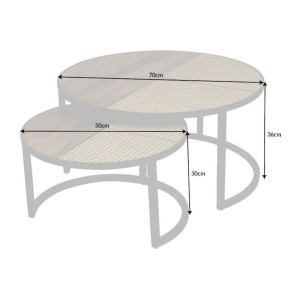 Tables basses gigognes KANEVIA dimensions