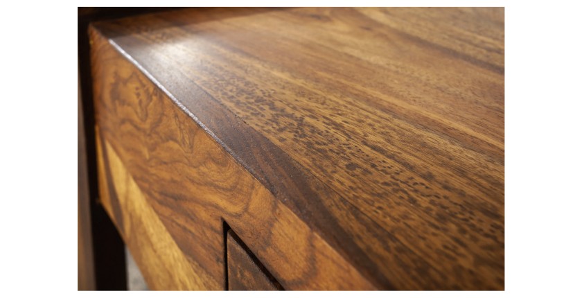 Zoom sur le plateau de la table basse MOKARA 100cm