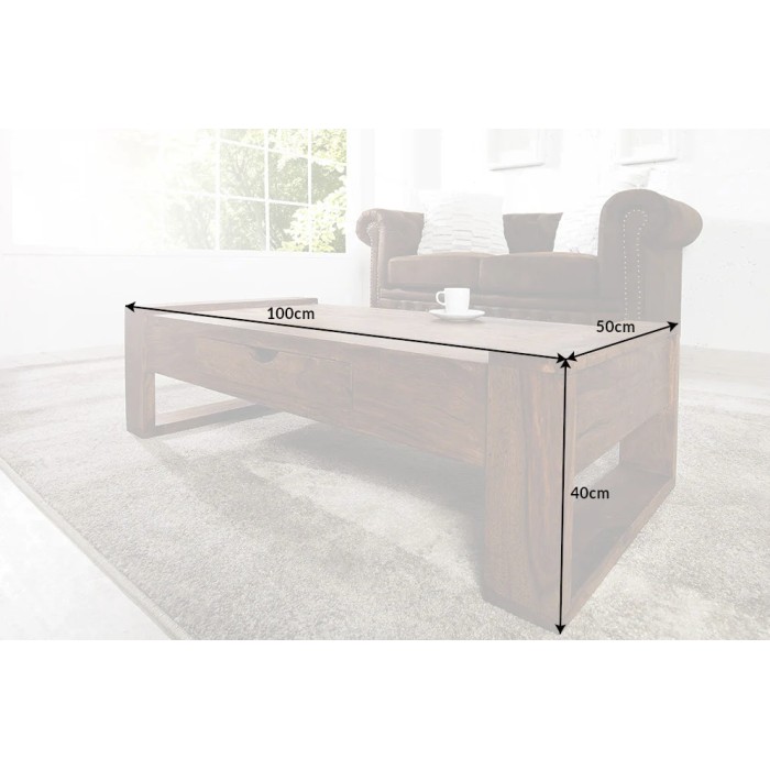 Table basse MOKARA 100cm dimensions