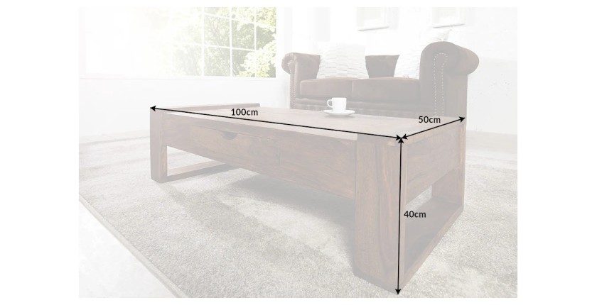 Table basse MOKARA 100cm dimensions