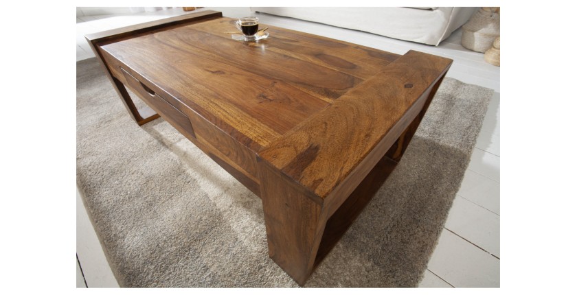 Table basse MOKARA 100cm vue de haut