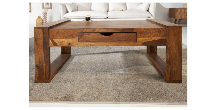 Table basse MOKARA 100cm vue de face