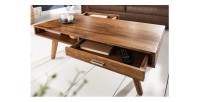 Table basse SCANOVA 100cm vue de haut avec tiroirs ouverts
