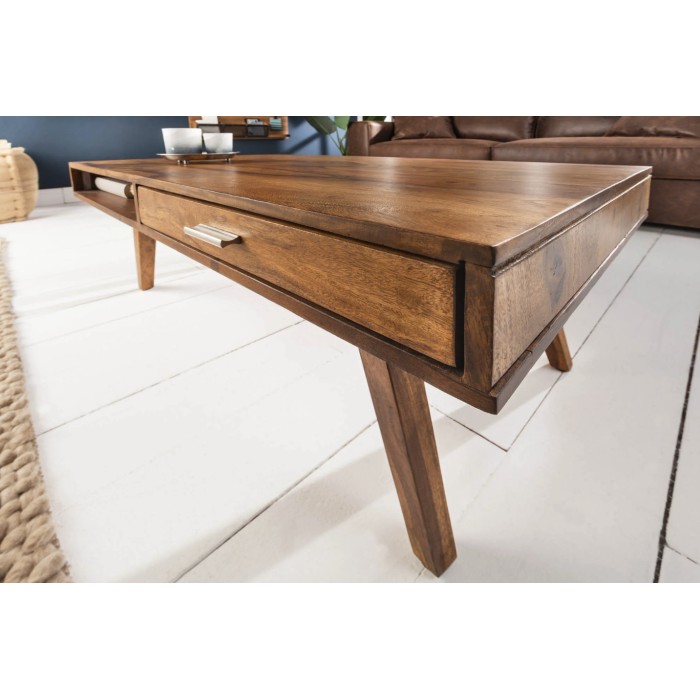 Zoom sur le coin de la table basse SCANOVA 100cm