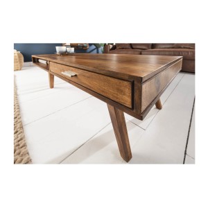 Zoom sur le coin de la table basse SCANOVA 100cm