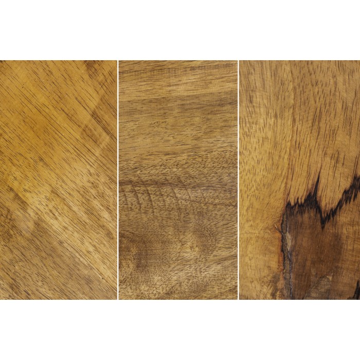 Zoom sur les détails de la table basse NEXORA 70cm en bois de manguier