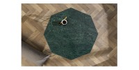 Table basse NEXORA 70cm avec plateau en marbre vert vue de haut