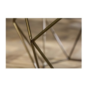 Zoom sur une partie de la structure de la table basse NEXORA 70cm avec plateau en marbre vert