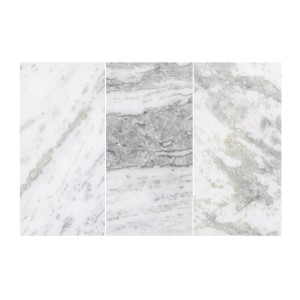 Zoom sur les détails du plateau de la table basse NEXORA 70cm avec plateau en marbre blanc