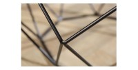 Zoom sur la structure de la table basse NEXORA 70cm avec plateau en marbre gris