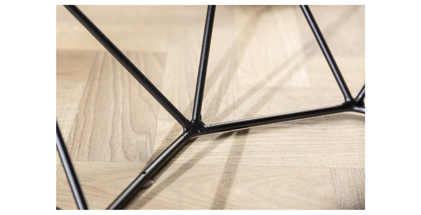 Zoom sur l'une des parties de la structure de la table basse NEXORA 70cm avec plateau en marbre gris