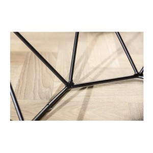 Zoom sur l'une des parties de la structure de la table basse NEXORA 70cm avec plateau en marbre gris