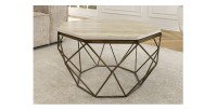 Table basse NEXORA 70cm en travertin mise en situation