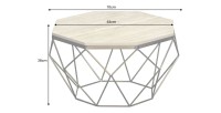 Table basse NEXORA 70cm en travertin dimensions