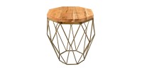 Table basse NEXORA 50cm avec plateau en bois d'acacia