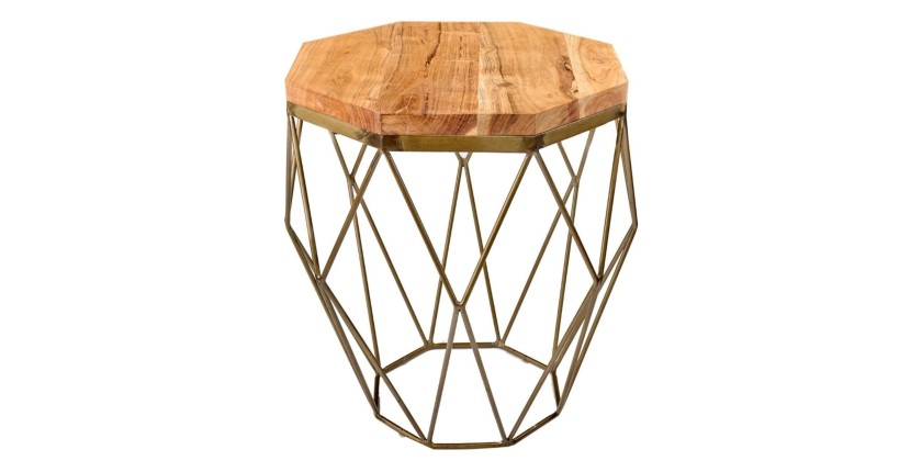 Table basse NEXORA 50cm avec plateau en bois d'acacia