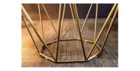 Zoom sur la structure de la table basse NEXORA 50cm avec plateau en bois d'acacia